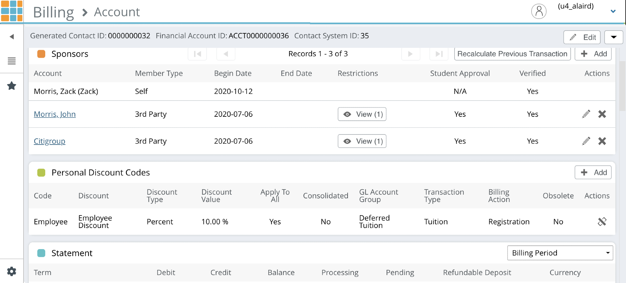 Thesis Billing Mock